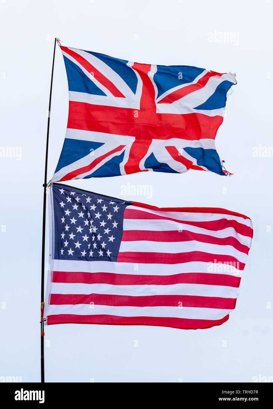 America and uk flag union jack hi-res stock photography and images - Alamy