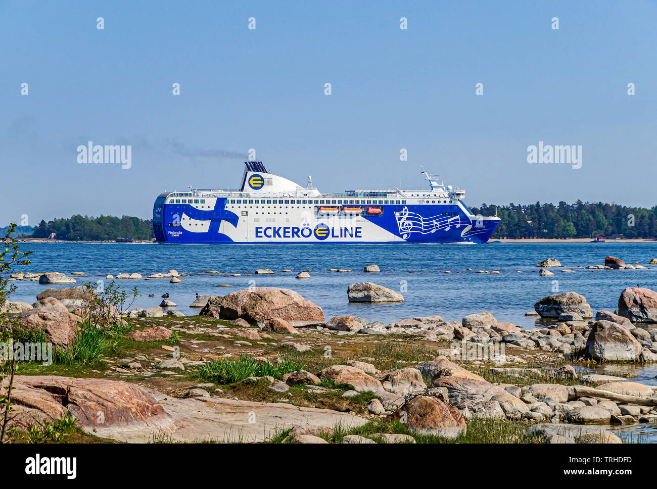 Eckero line, finlandia outside entrance to Helsinki West Harbour Helsinki Finland Europe Stock Photo