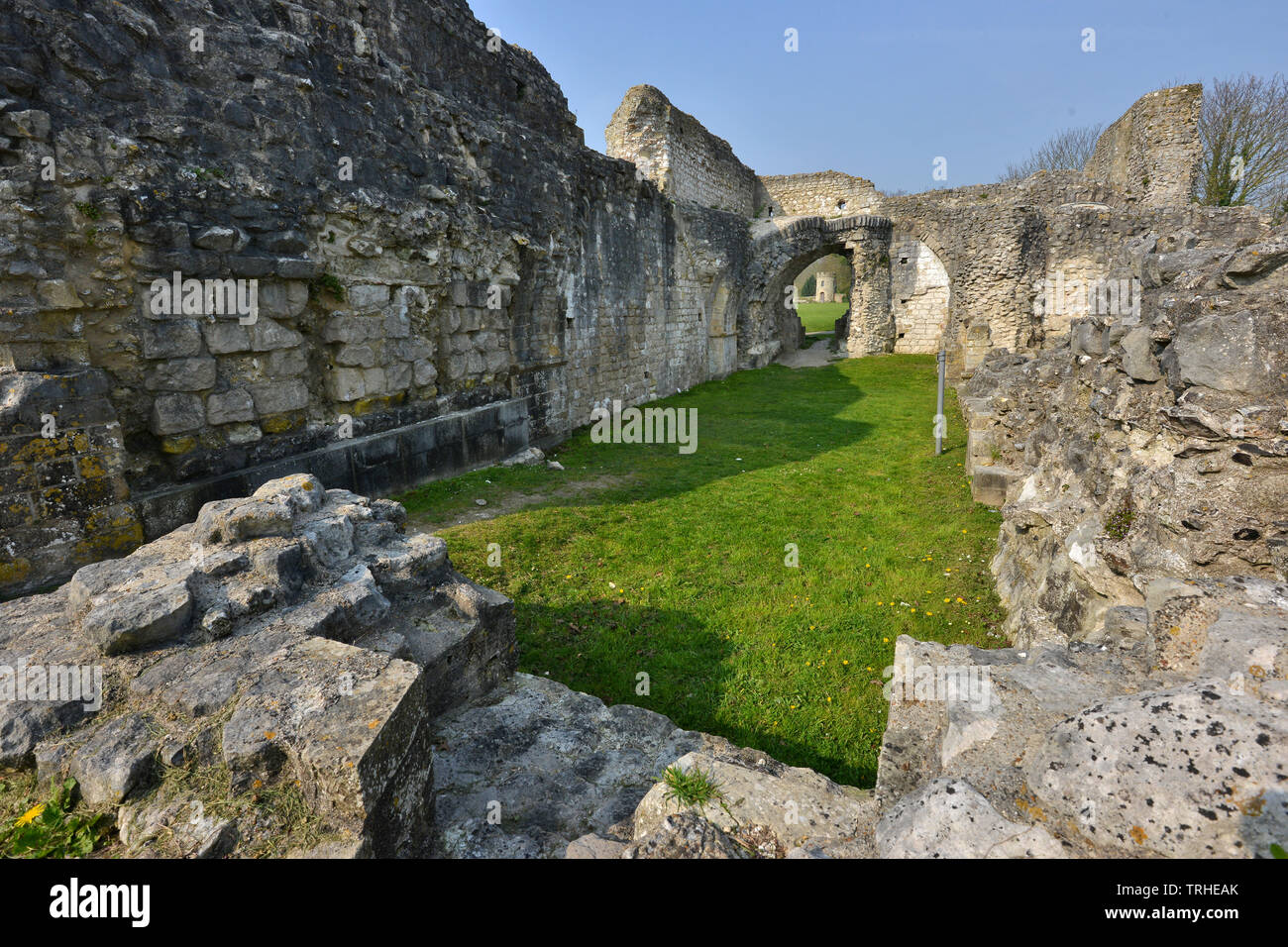 Lewes Cluniac Priory ruins, East Sussex, UK Stock Photo