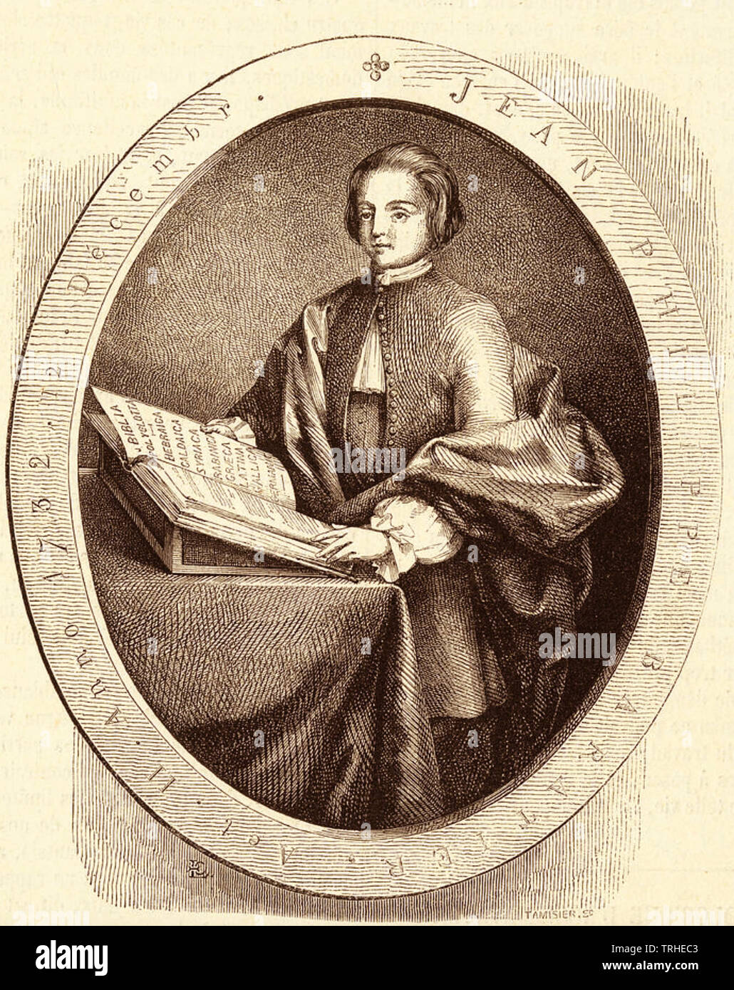 JEAN-PHILIPPE BARATIER (1721-1740) German child prodigy Stock Photo