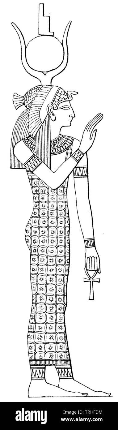 Isis: Egyptian goddess, ,  (cultural history book, 1875) Stock Photo