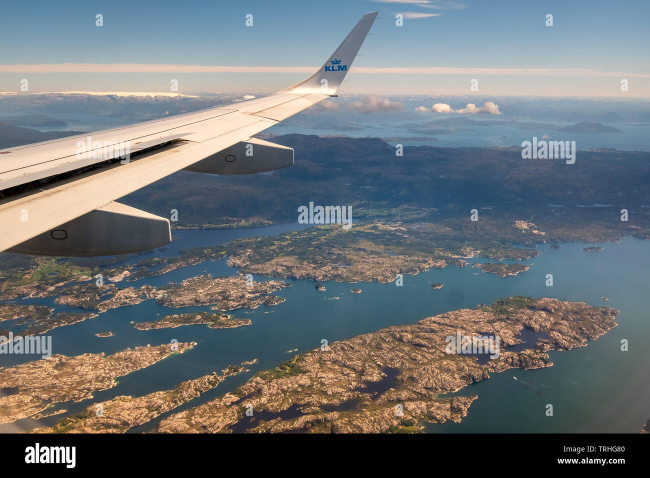 Approach to Bergen airport, view over the fjords of the fjords of Bergen,  Blomsterdalen, Kokstad, Hordaland, Norway, Scandinavia, Europe, NOR, travel  Stock Photo - Alamy