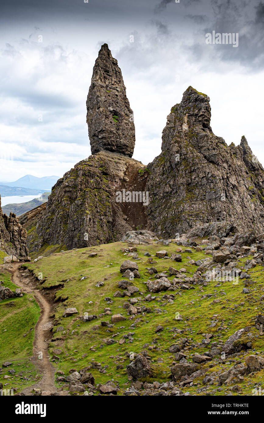 The Old Man of Storr Trotternish peninsula Isle of Skye Scotland Stock Photo