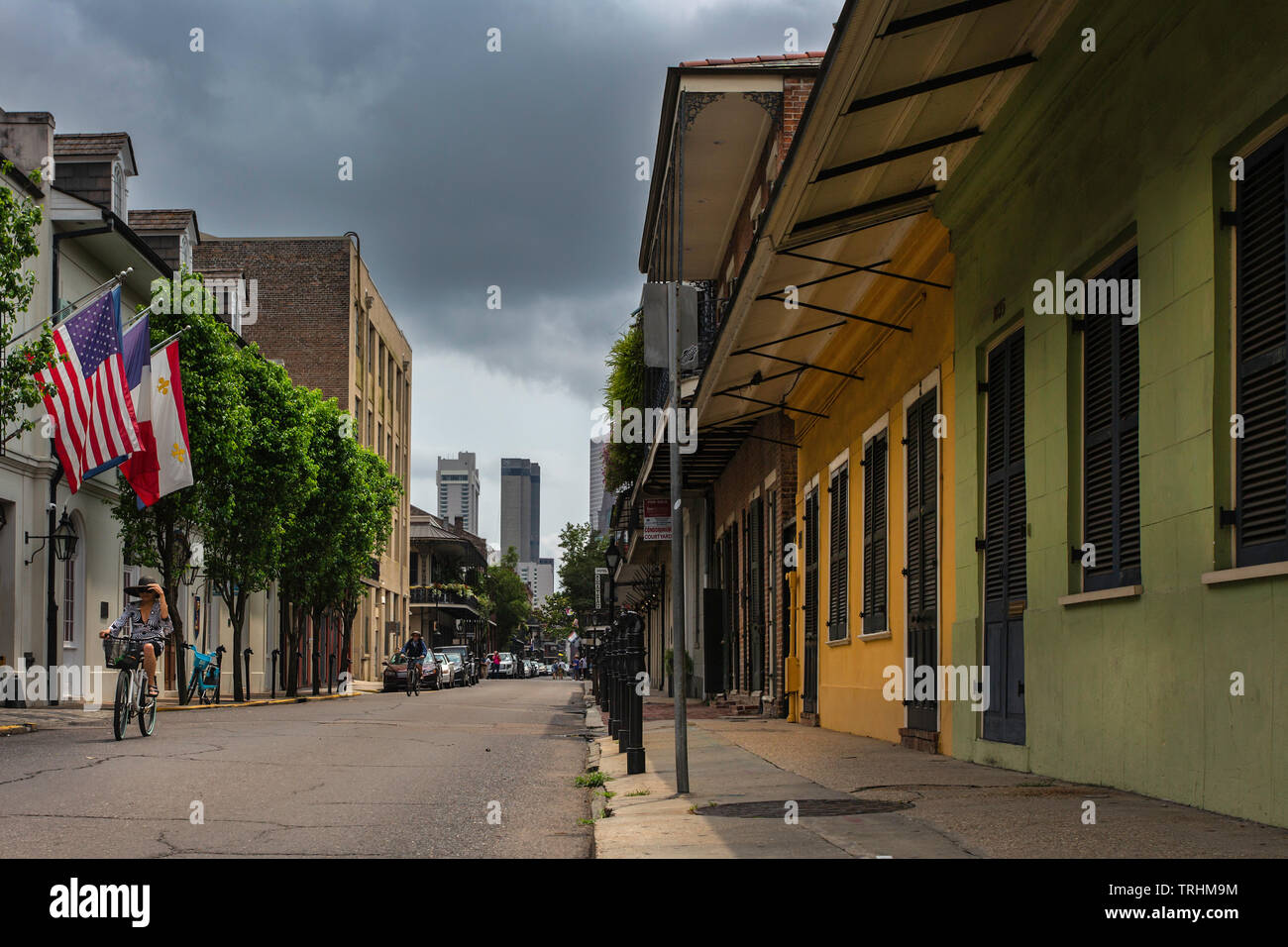 View of Chartres Street from Ursulines Stock Photo