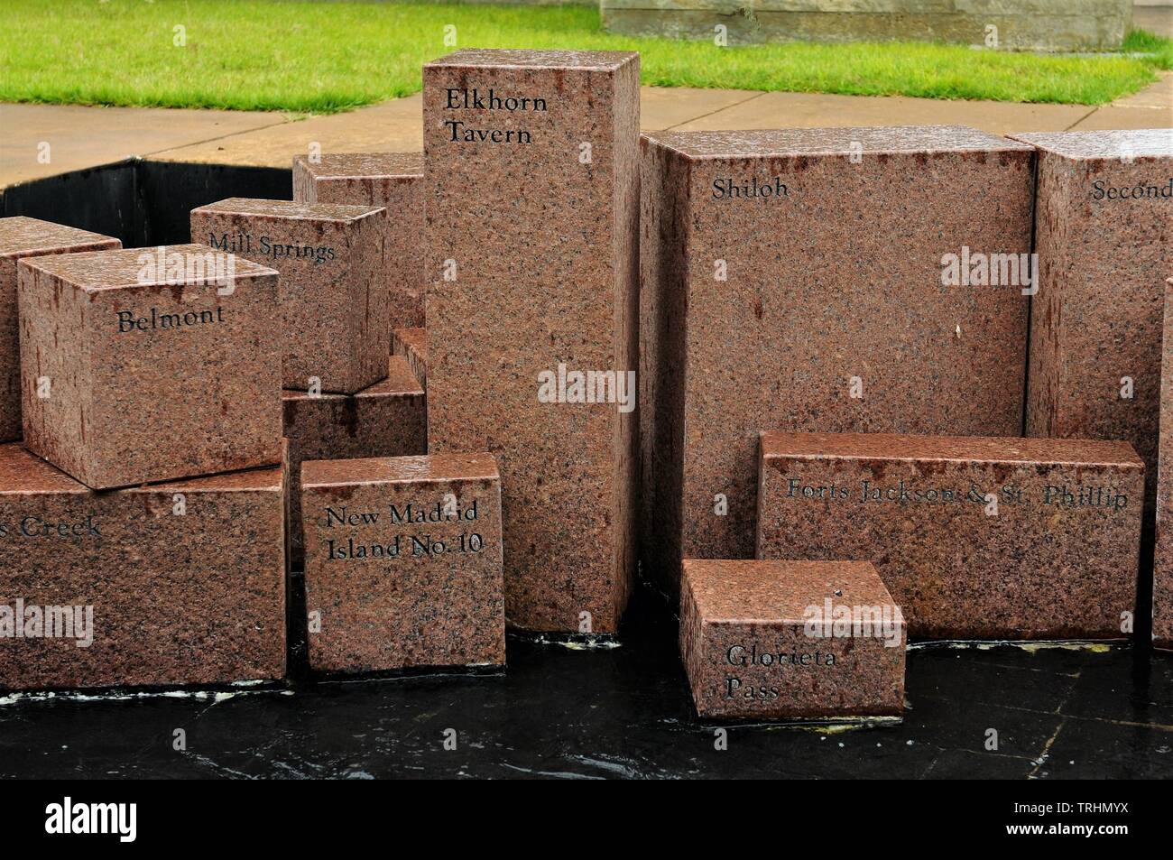 The courtyard of the Corinth Civil War Interpretive Center. Stock Photo