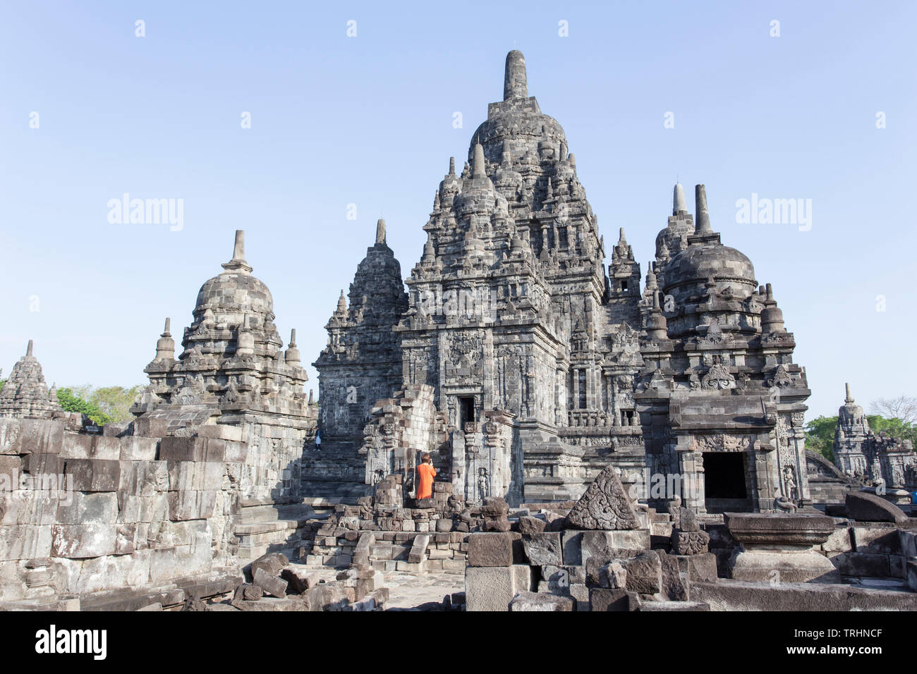 Yogyakarta, Indonesia - August 04, 2017: tourists visiting Prambanan ...