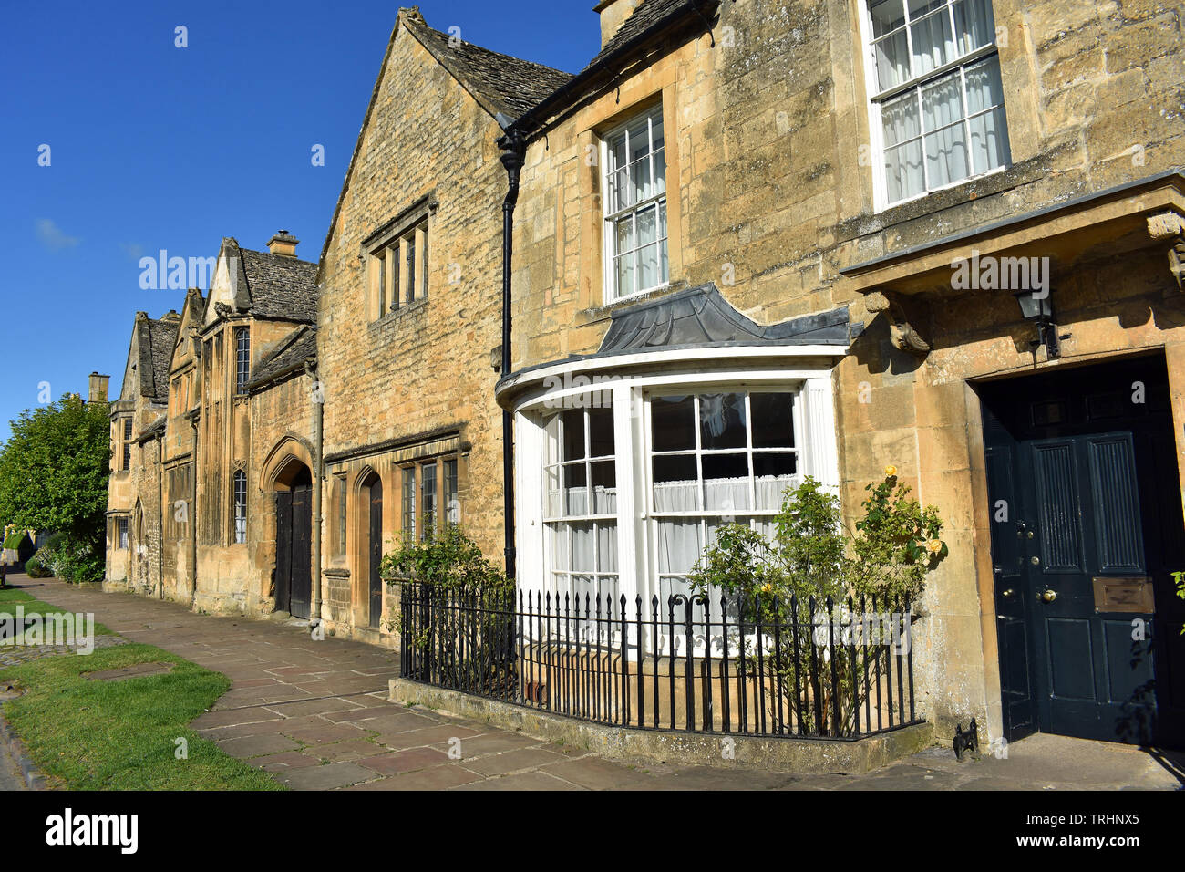 Grevel House and houses, High Street, Chipping Campden, Glos, Cotswolds