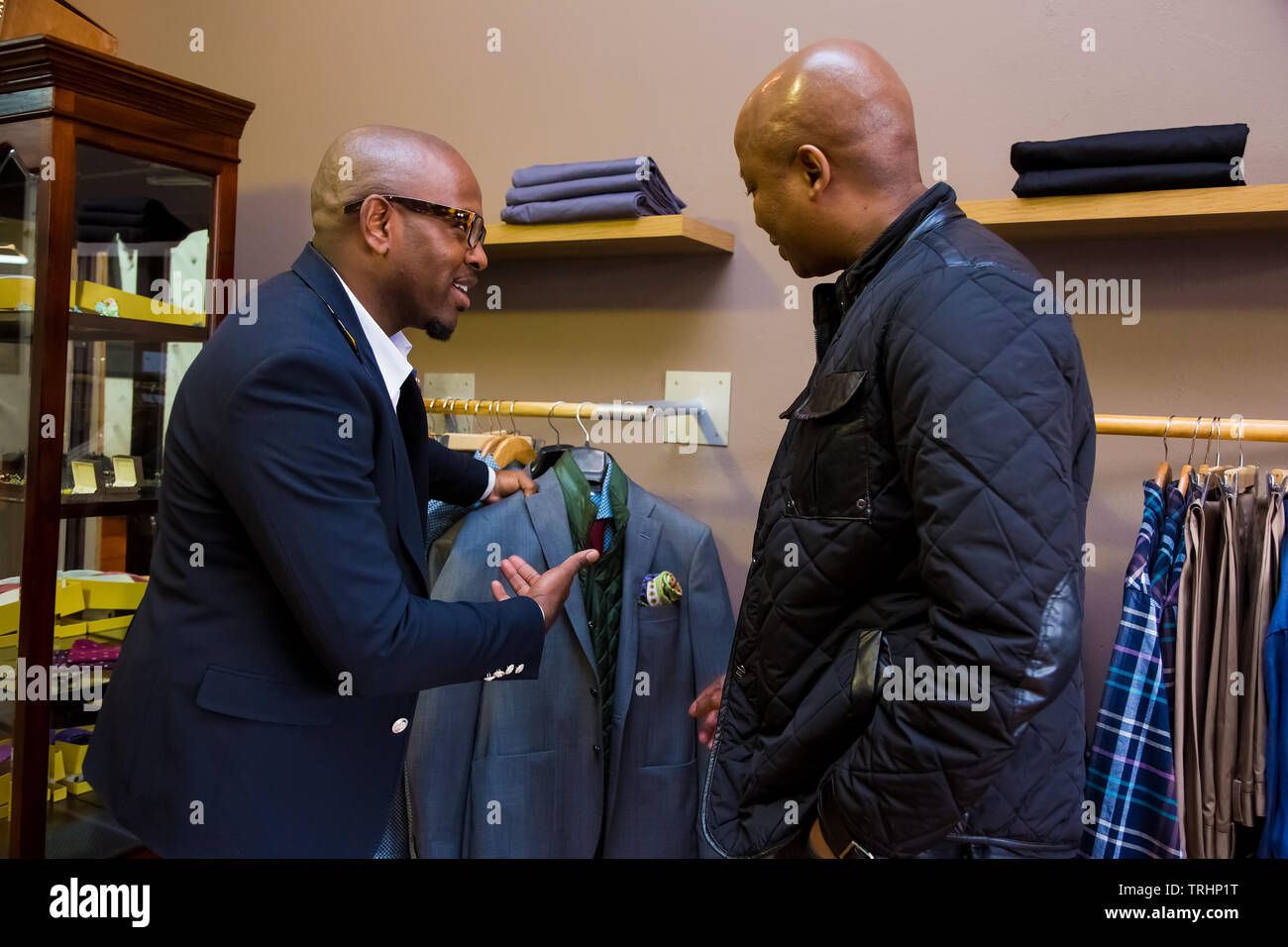Johannesburg, South Africa June 12 2013 Men Shopping for clothing in