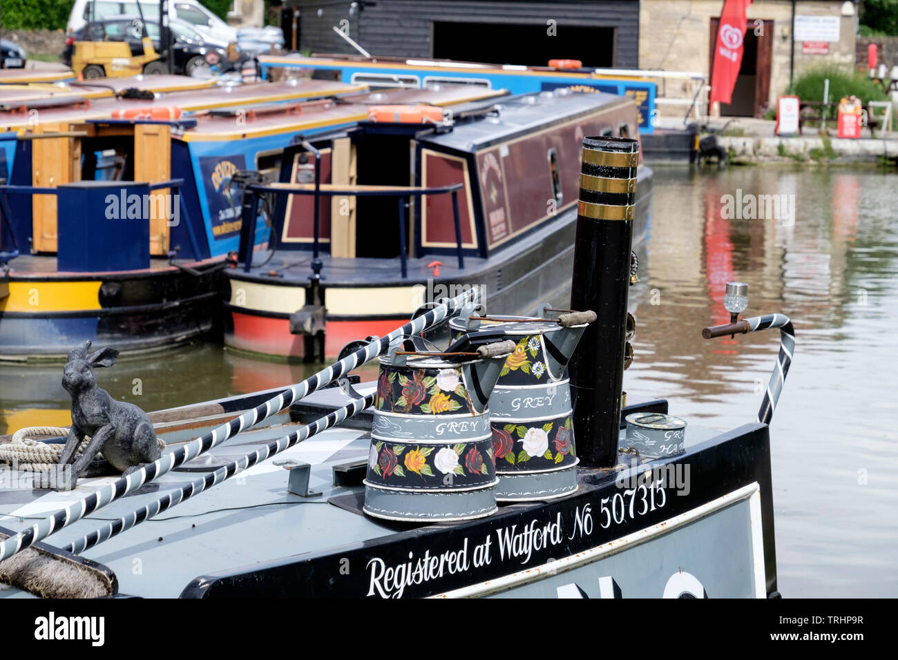 The Kennet and Avon canal at Bradford-on-Avon Wiltshire england UK Stock Photo