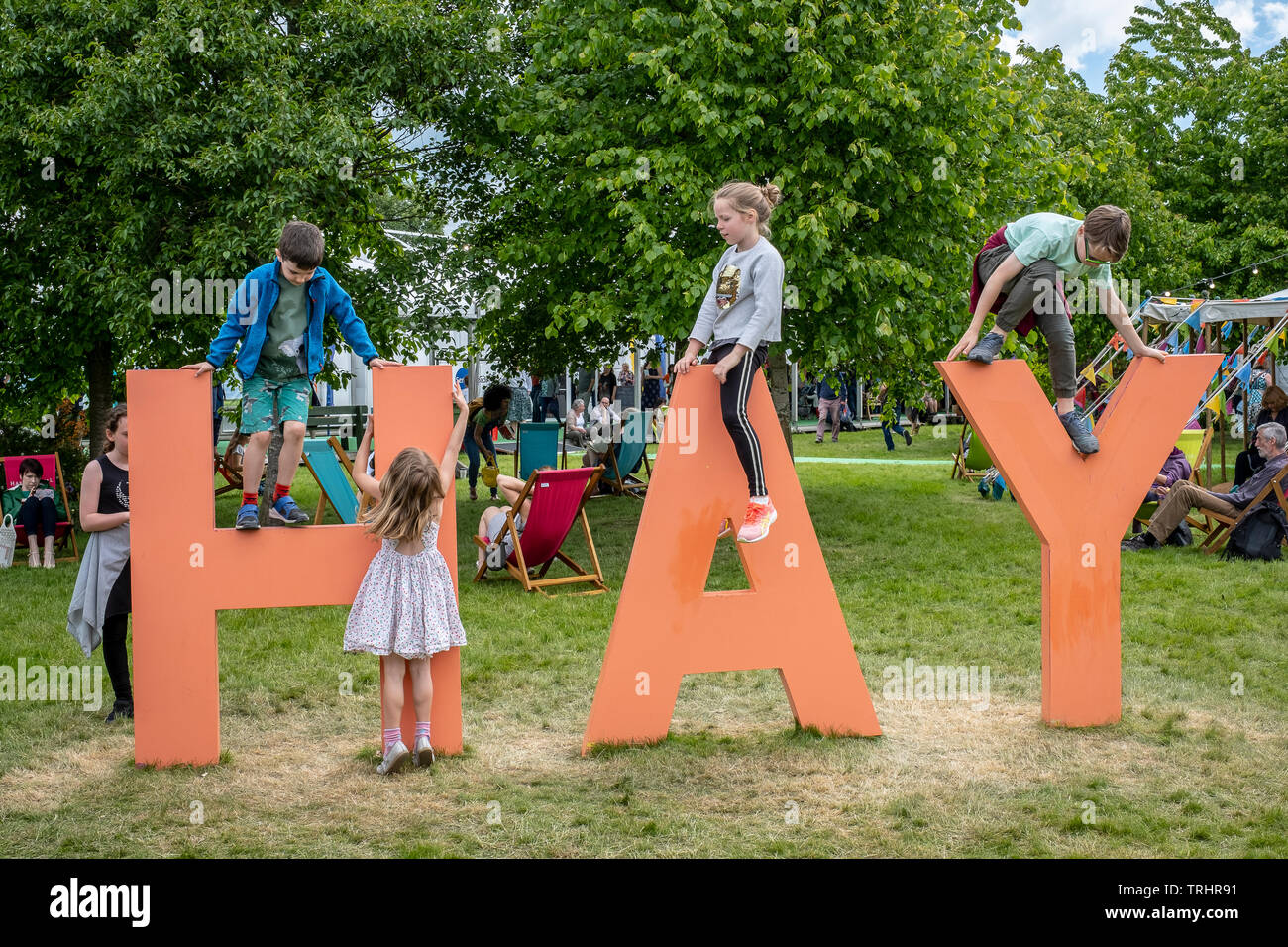 Hay Festival, Hay on Wye, Wales Stock Photo