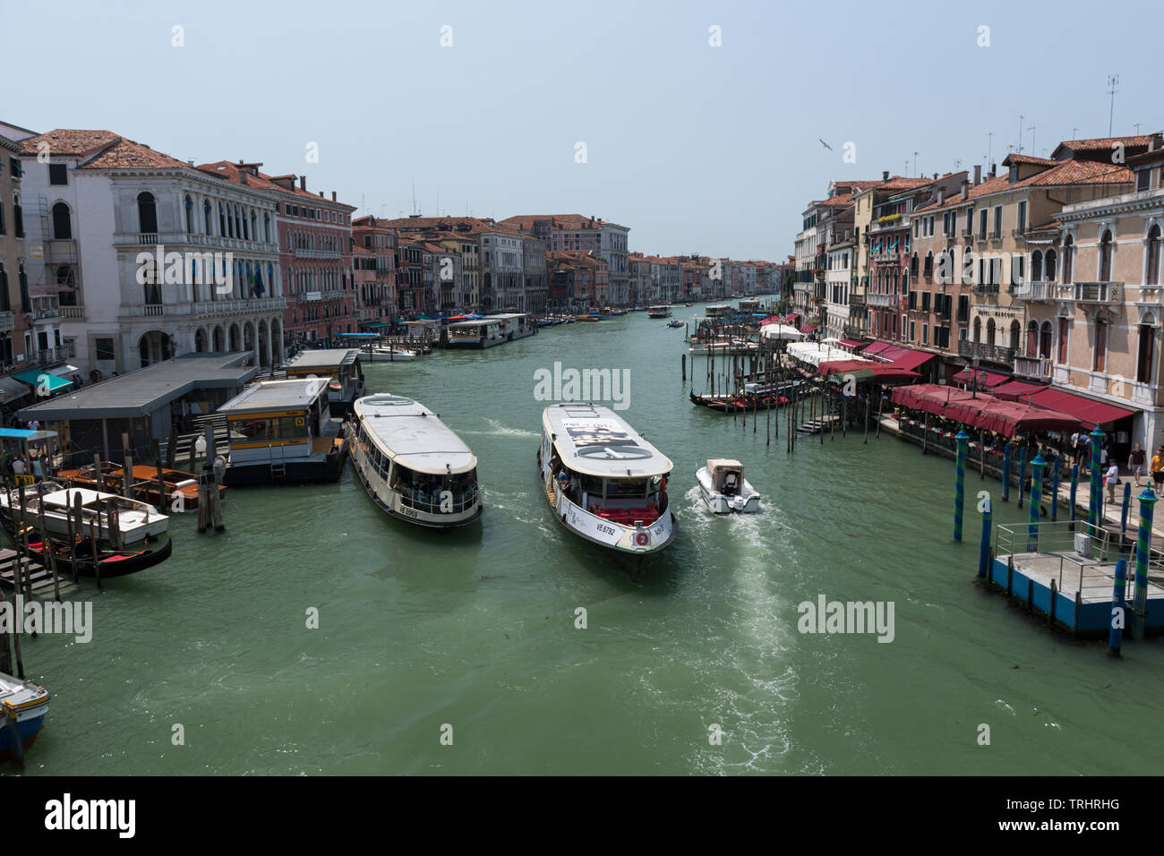 View from the Rialto Bridge of Grand Canal Stock Photo - Alamy