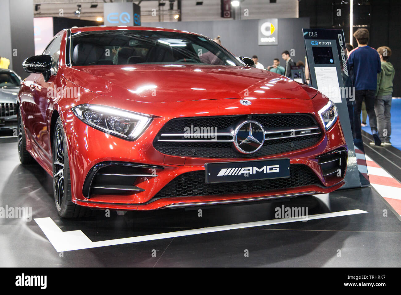 Barcelona, Spain - May 19, 2019: Mercedes-AMG CLS 53 4MATIC+ showcased at Automobile Barcelona 2019 in Barcelona, Spain. Stock Photo