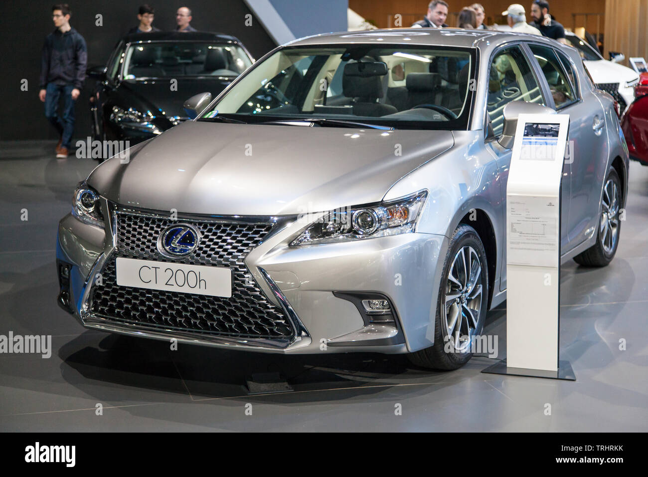 Barcelona, Spain - May 19, 2019: Lexus CT 200h showcased at Automobile Barcelona 2019. Stock Photo
