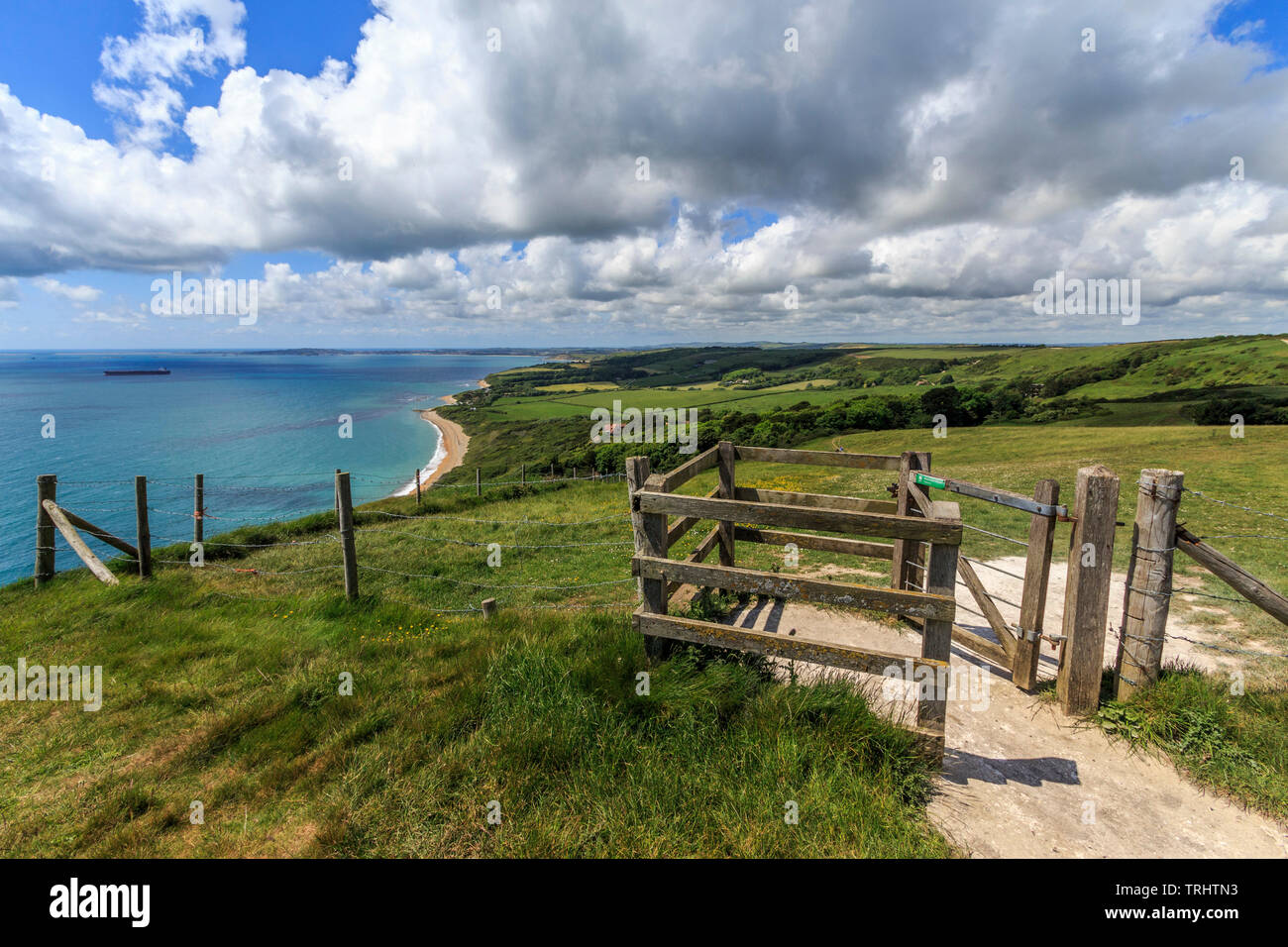 ringstead bay, walk from durdle door to osmingon bay jurassic heritage coastline dorset england uk gb Stock Photo