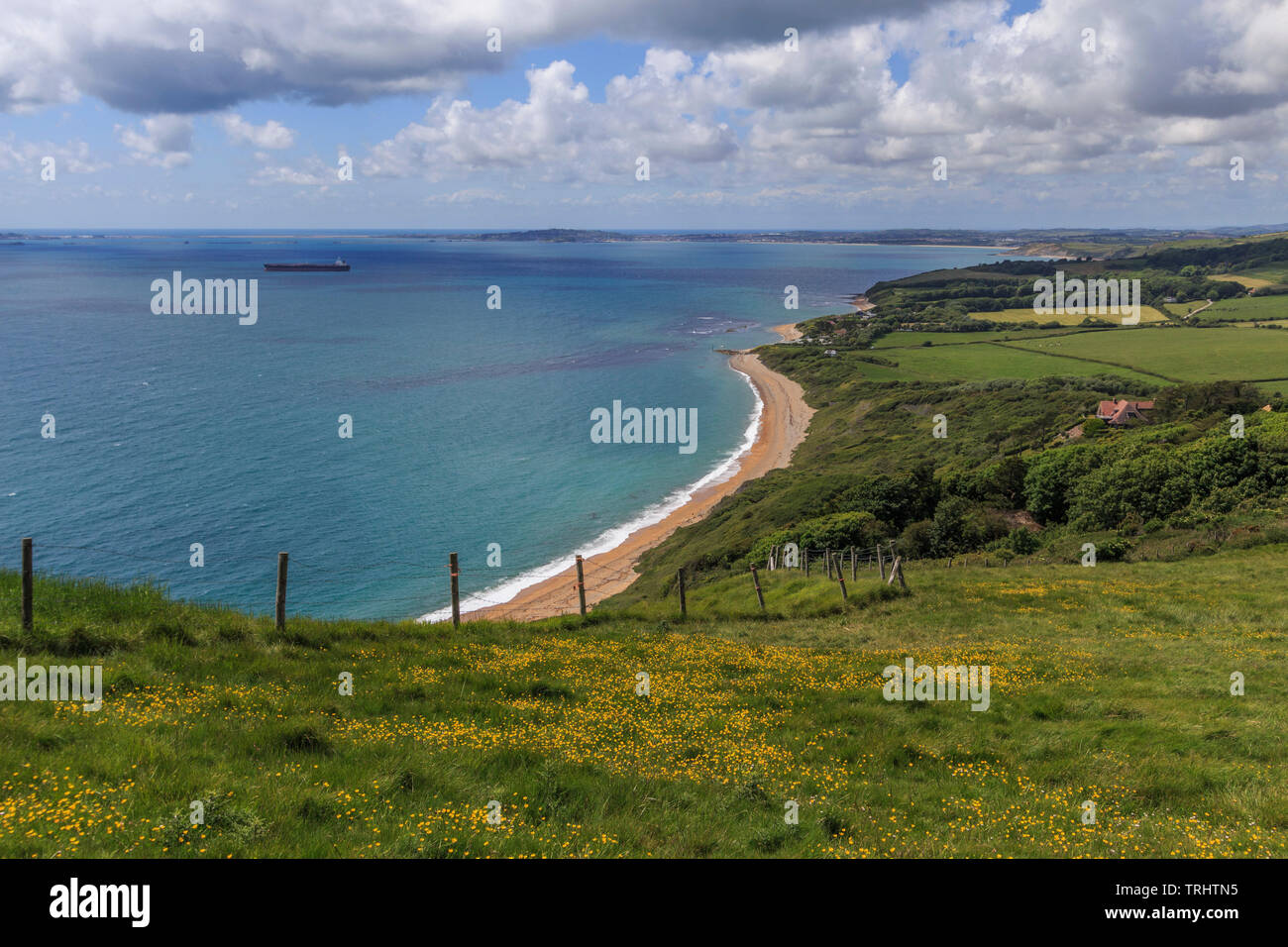 ringstead bay, walk from durdle door to osmingon bay jurassic heritage coastline dorset england uk gb Stock Photo