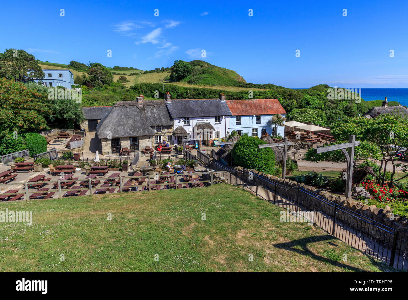 smugglers inn osmington,walk from durdle door to osmingon bay jurassic heritage coastline dorset england uk gb Stock Photo