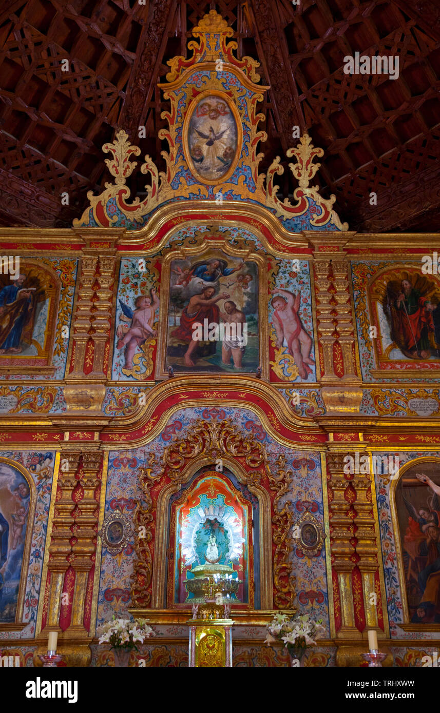 Virgen de la Peña. Patrona majorera. Pueblo Vega del Río Palmas. Isla Fuerteventura. Pronvincia Las Palmas. Islas Canarias. España Stock Photo
