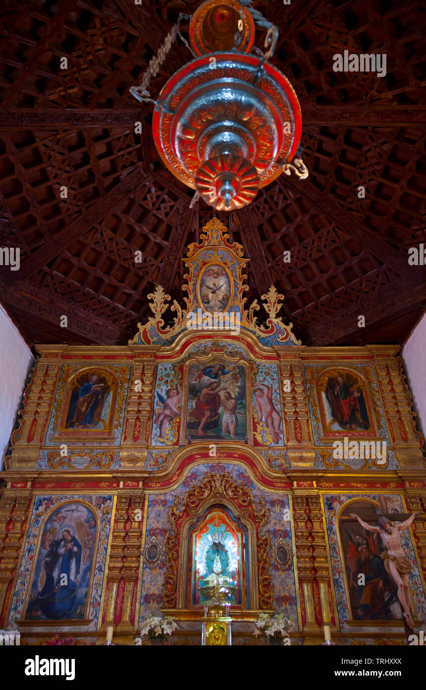 Virgen de la Peña. Patrona majorera. Pueblo Vega del Río Palmas. Isla Fuerteventura. Pronvincia Las Palmas. Islas Canarias. España Stock Photo