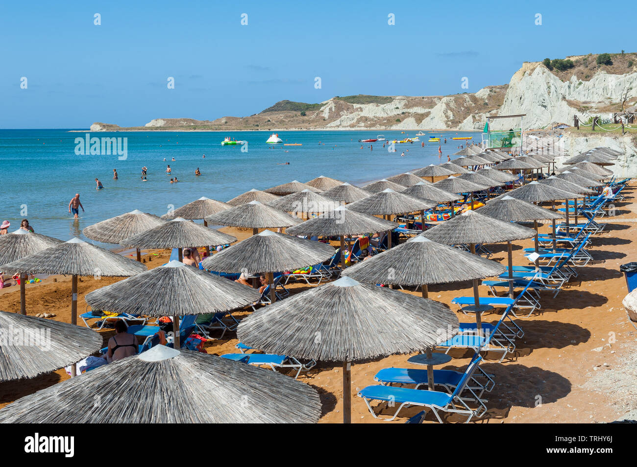 Xi beach, Kefalonia, Ionian Islands, Greece, Europe Stock Photo