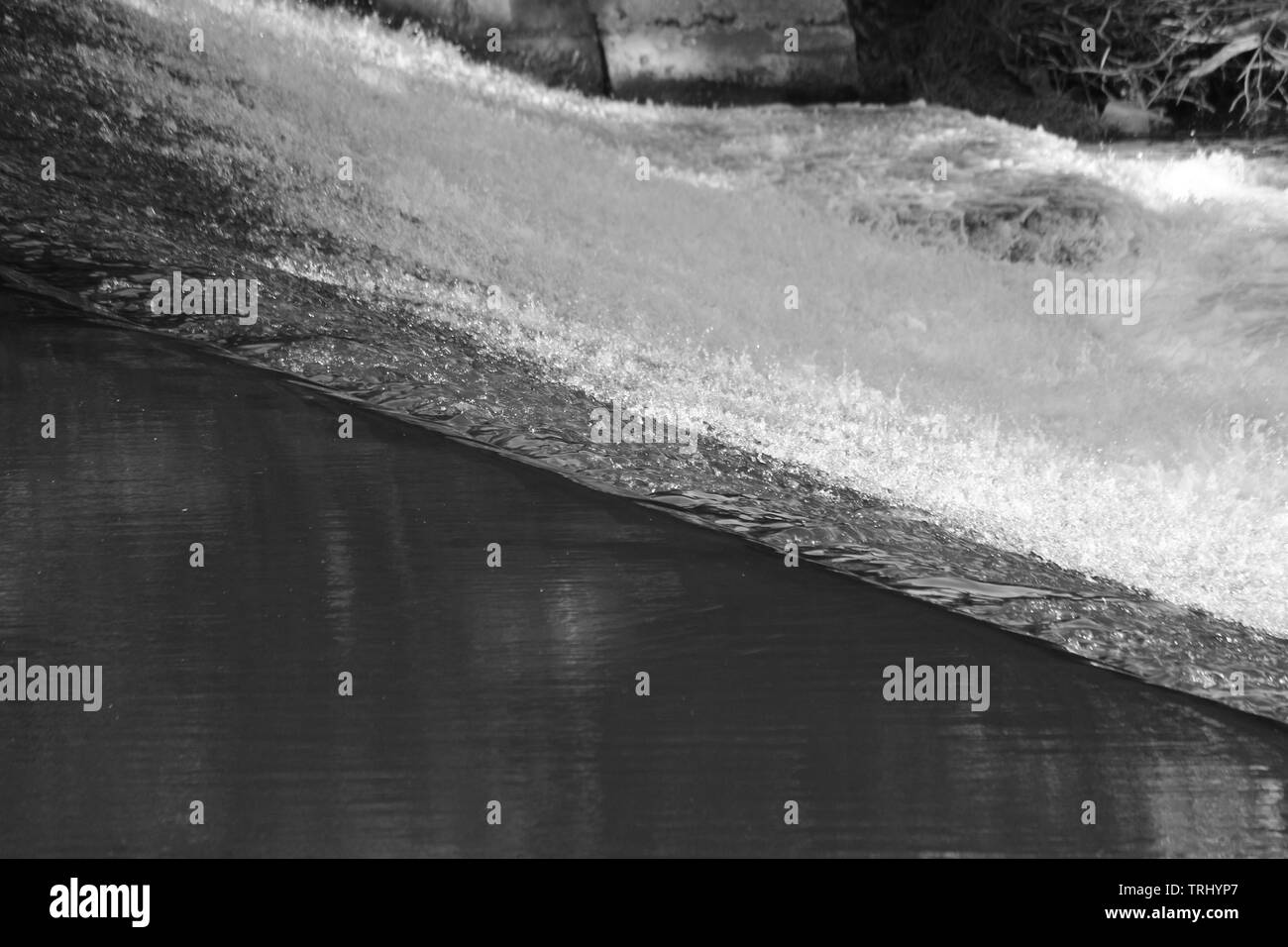 Waterfall River Aire Leeds Stock Photo - Alamy