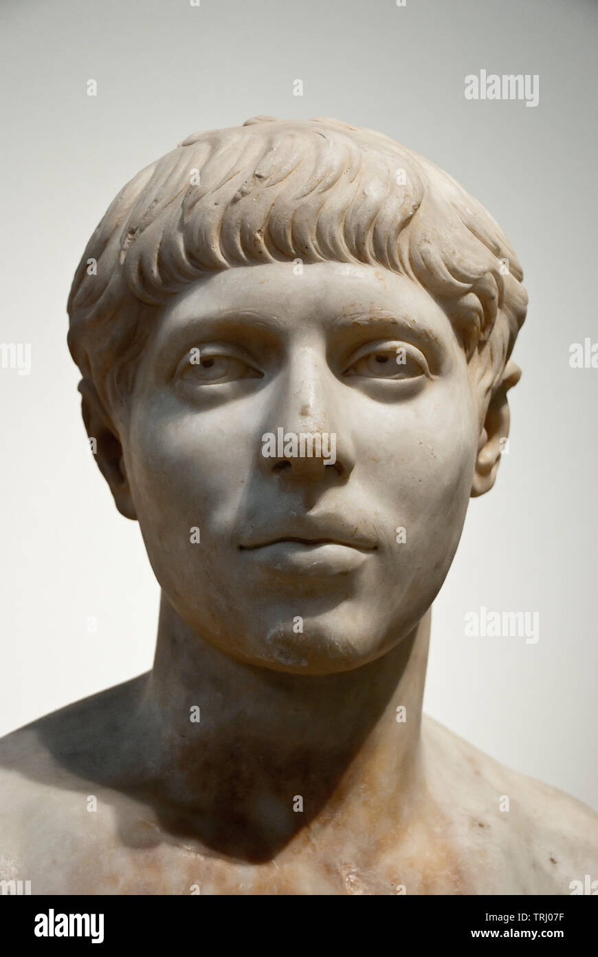 Athens, Greece June 2019 Ancient Greek statue at the National