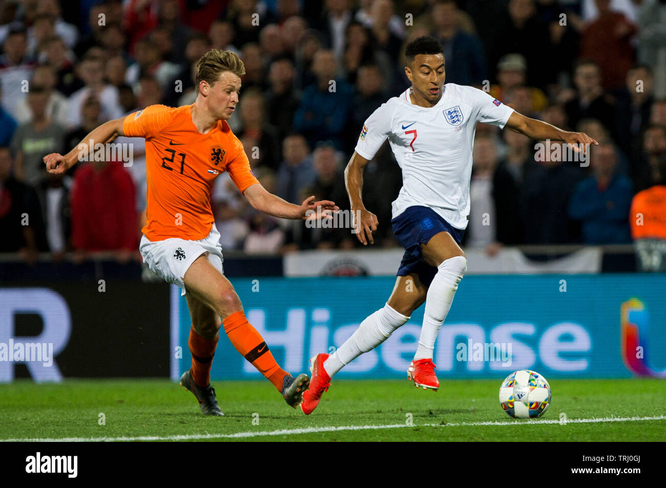 6th June 2019, St‡dio D Afonso Henriques, Guimar‹es, Portugal; UEFA Nations league Football semi-final, Netherlands versus England; Stock Photo