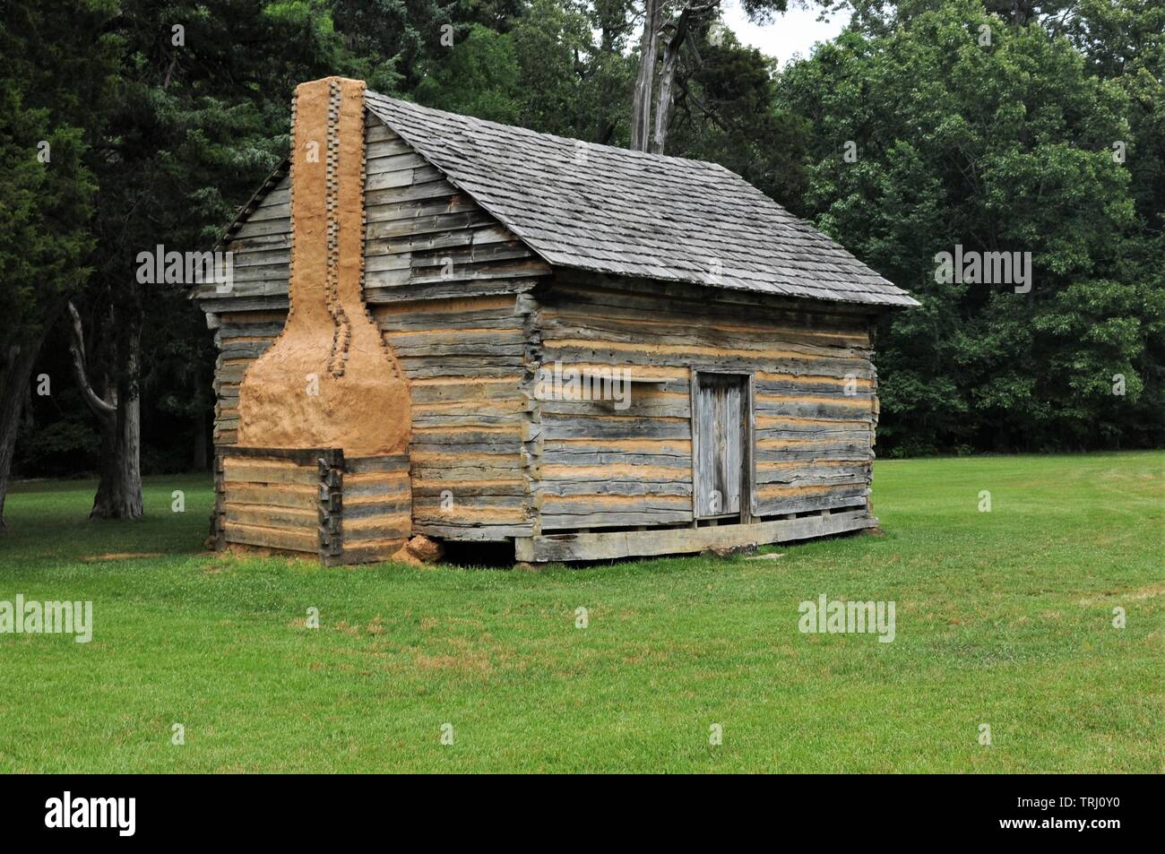The Old Cabin At The Peach Orchard In The Shiloh National Military