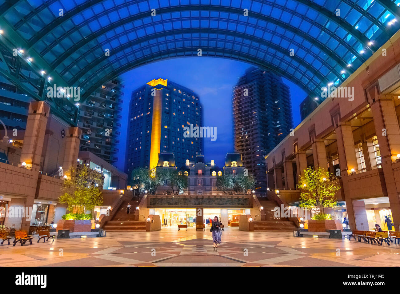 Tokyo, Japan - April 26 2018: Yebisu Garden Place built on the former site of Yebisu beer brewery which is the developing town and Ebisu train station Stock Photo