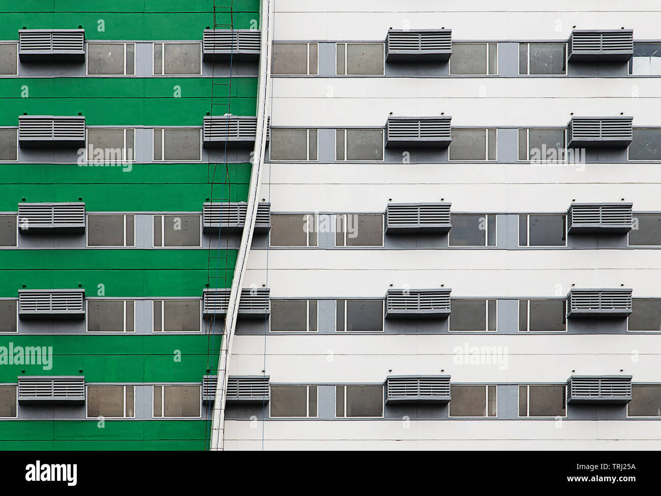 Manila, Philippines - December, 30, 2015: Facade of the new apartment building condominium Stock Photo