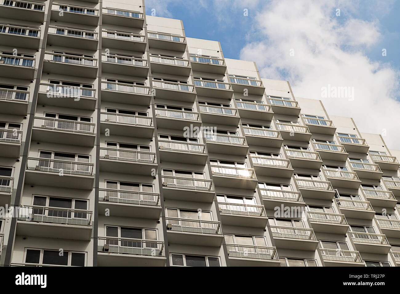 Manila, Philippines - December, 30, 2015: Facade of the new apartment building condominium Stock Photo