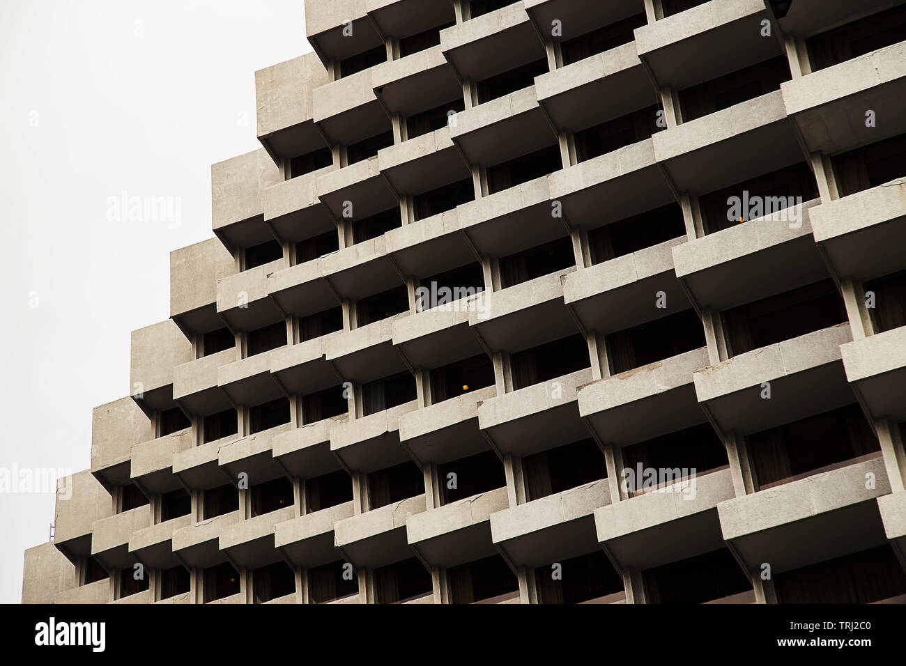 Modern black and white architecture in Manila Stock Photo