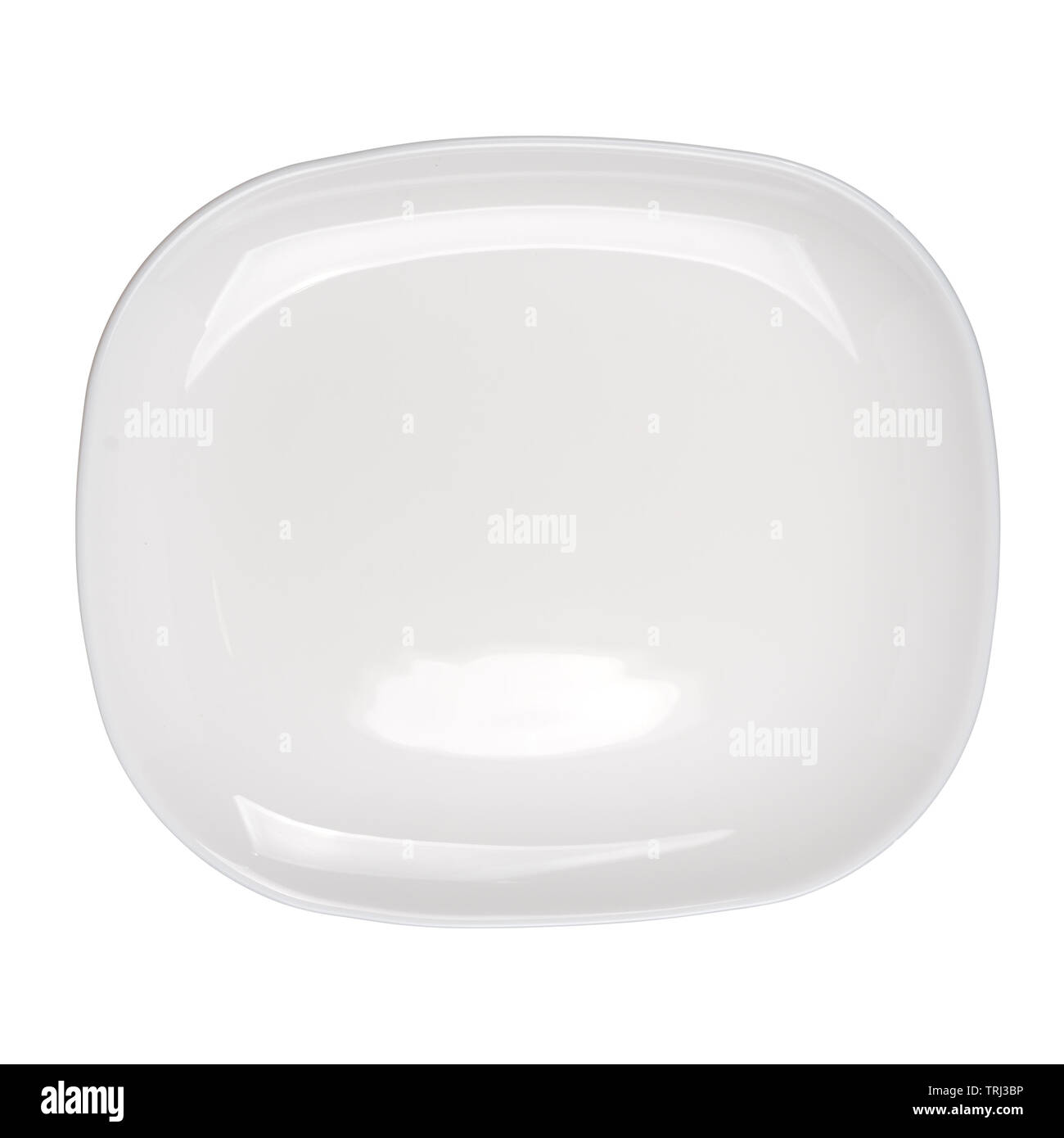 Empty plate isolated on white background Stock Photo - Alamy