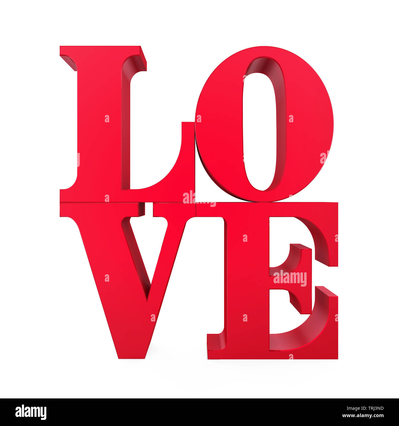 Red "LOVE" Text Isolated Stock Photo Alamy