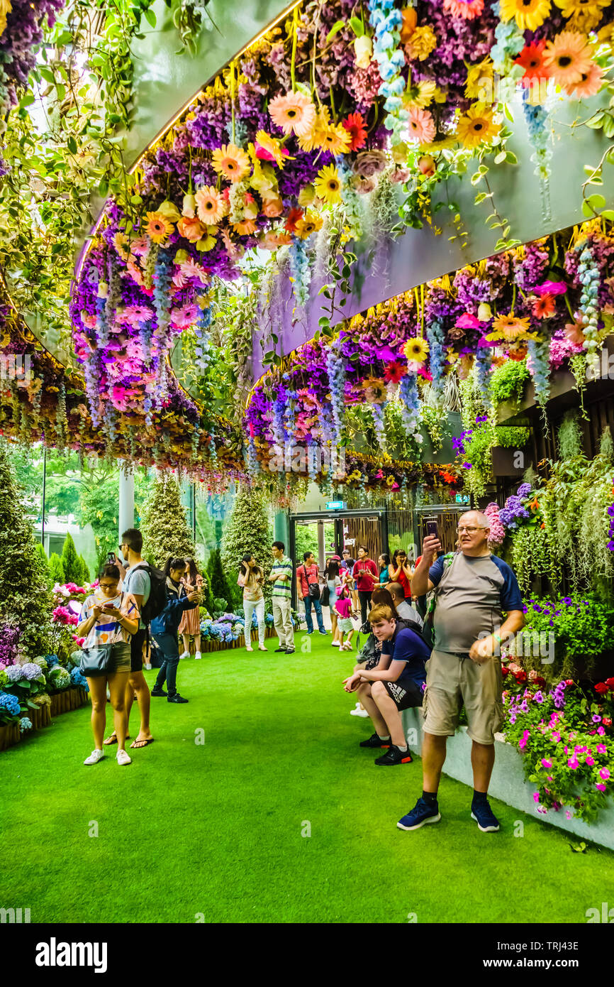 Singapore - 30 April, 2019 : Entrance of new attraction of Gardens By The  Bay, Floral Fantasy. Floral Fantasy is the latest thematic attraction at Ga  Stock Photo - Alamy