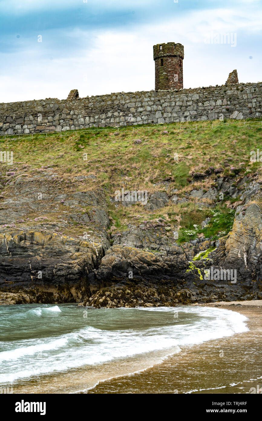 Round Tower And 17th Century Curtain Wall Peel Castle Isle Of