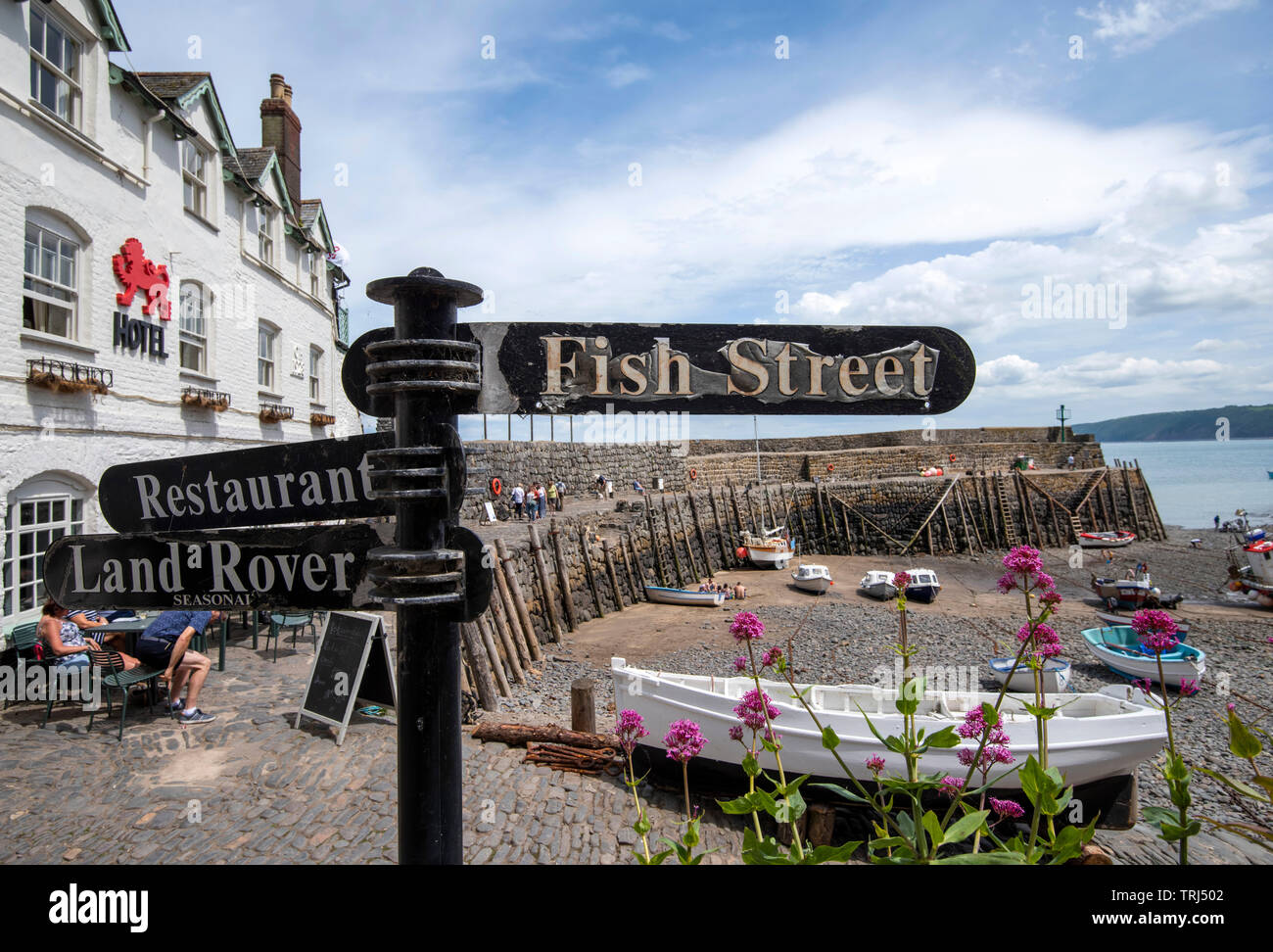 The Harbour at Clovelly, Devon England UK Stock Photo
