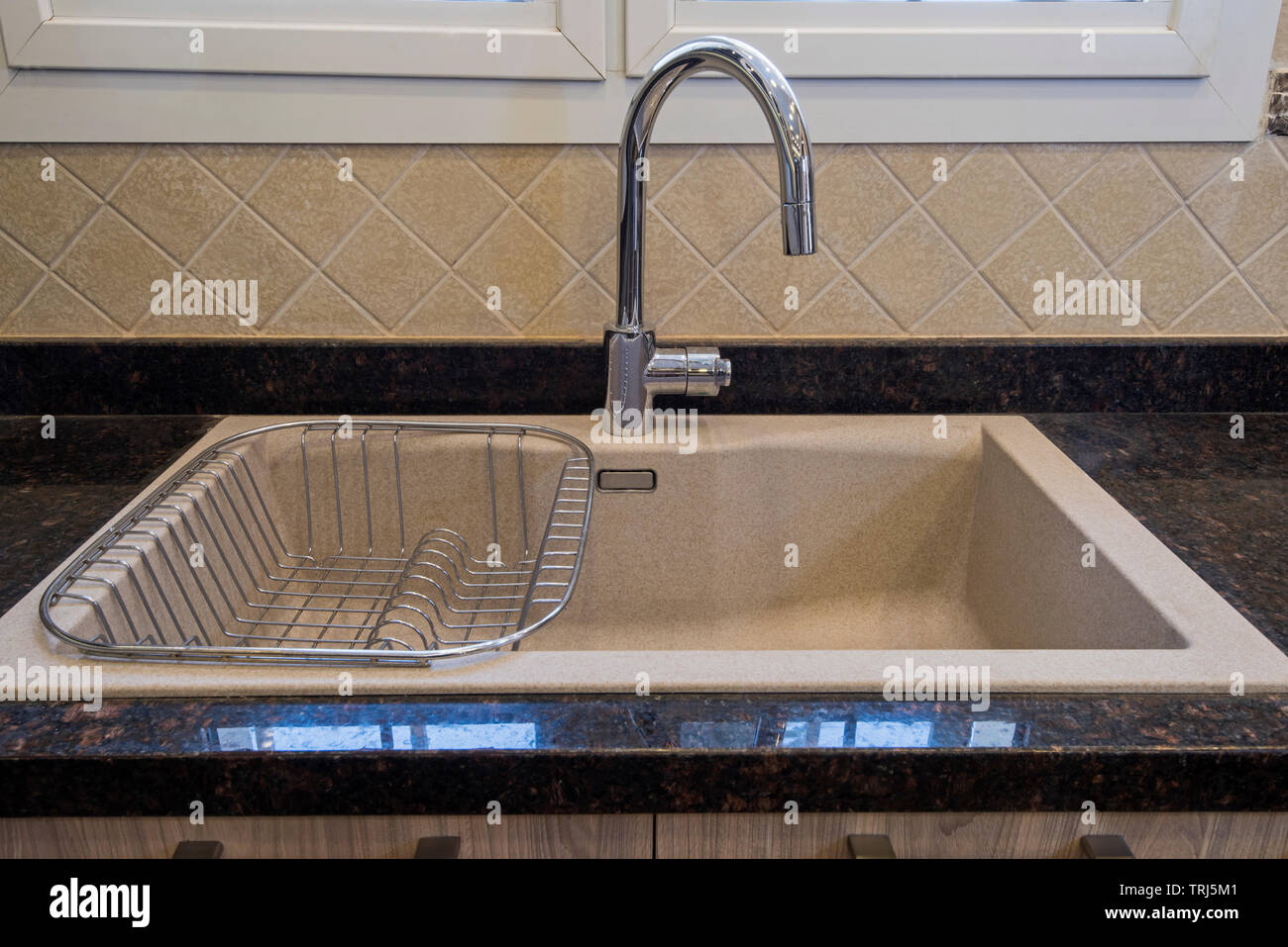 Interior Design Decor Showing Modern Kitchen Sink In Luxury