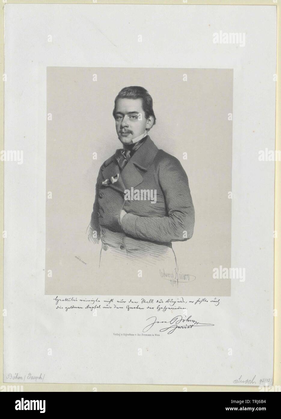 Boehm, Joseph, student at the juridical faculty of the Viennese university, as revolutionist 1848, Additional-Rights-Clearance-Info-Not-Available Stock Photo