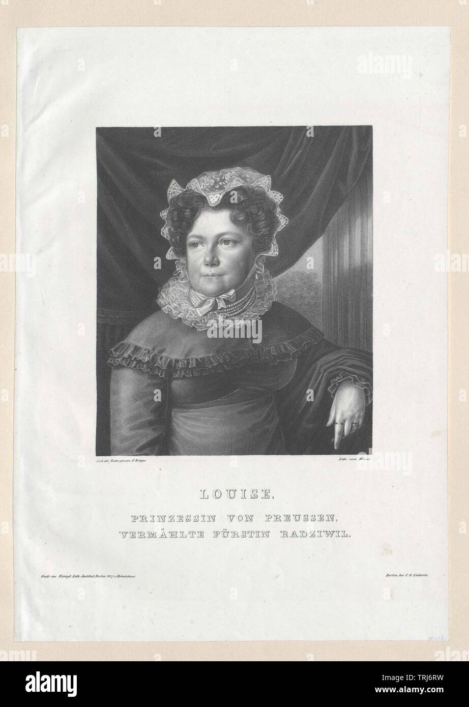 Louisa, princess of Prussian, Additional-Rights-Clearance-Info-Not-Available Stock Photo