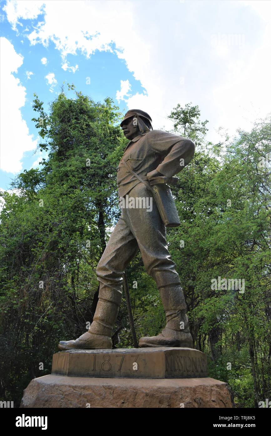 David Livingstone statue, Victoria Falls, Zimbabwe Stock Photo Alamy