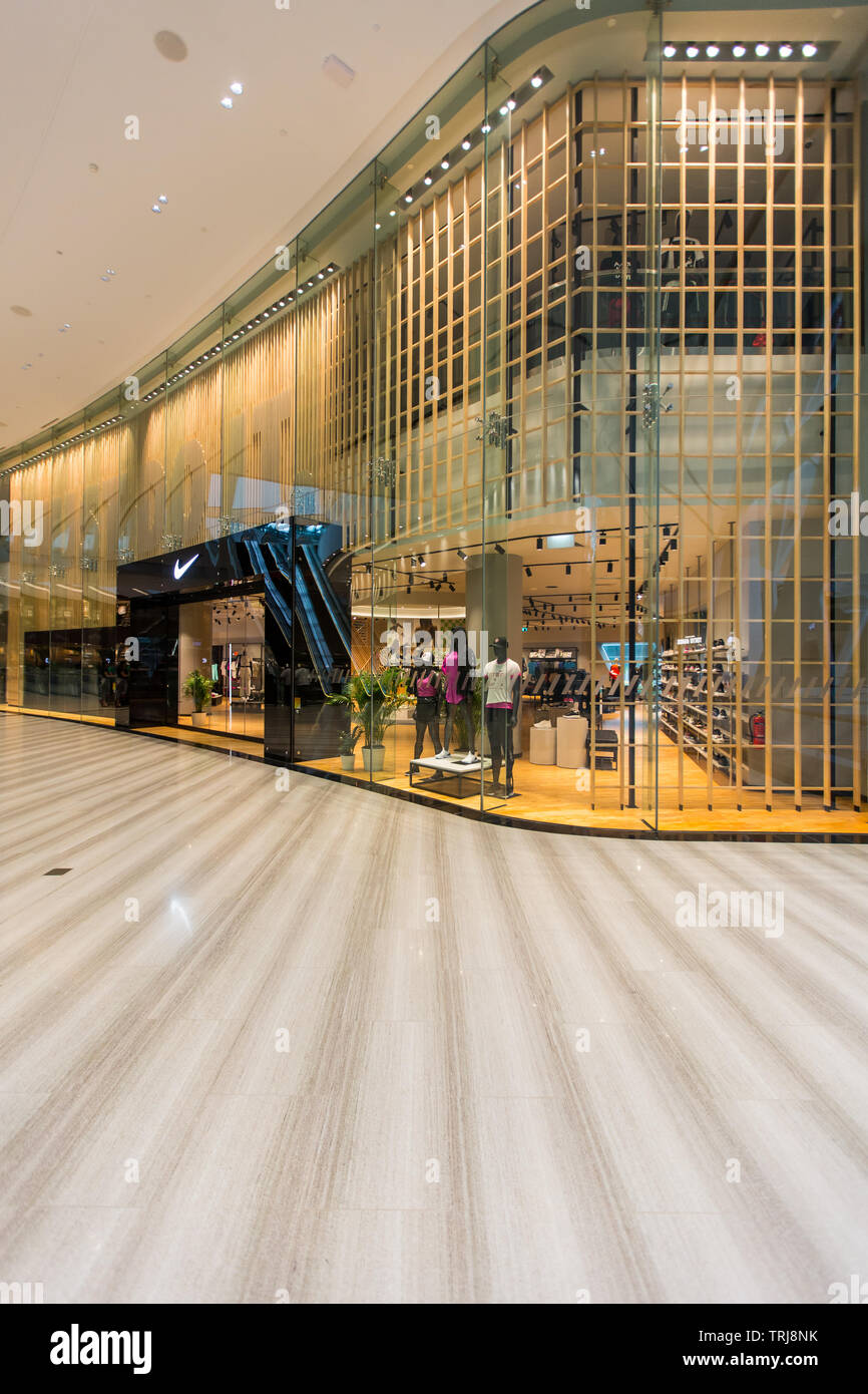 Vertical of a duplex view of Nike retail at Jewel Changi Airport Stock  Photo - Alamy