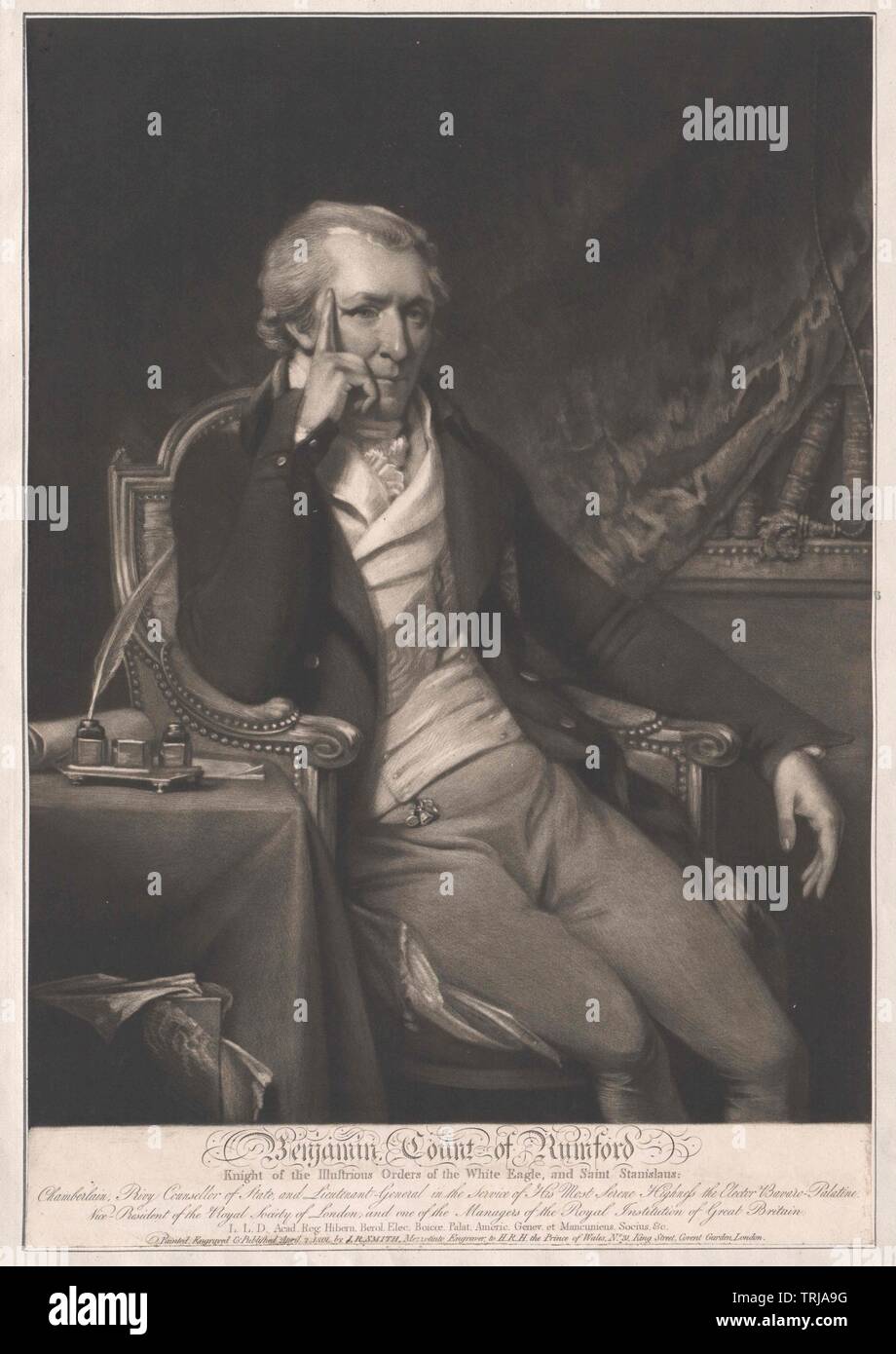 Thompson, Count of Rumford, Sir Benjamin, Additional-Rights-Clearance-Info-Not-Available Stock Photo