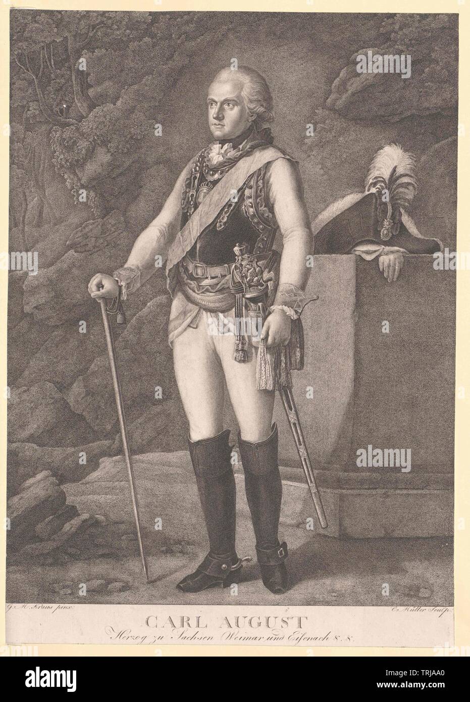 Karl August, Duke of Saxe-Weimar Eisenach, Additional-Rights-Clearance-Info-Not-Available Stock Photo