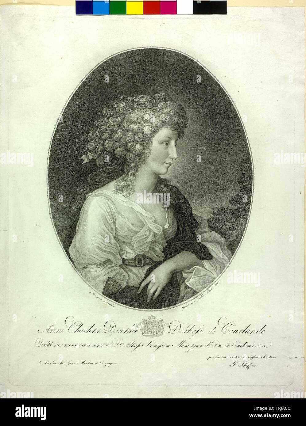 Dorothea, duchess of Courland and Zemgale duchess of Zagan, Additional-Rights-Clearance-Info-Not-Available Stock Photo