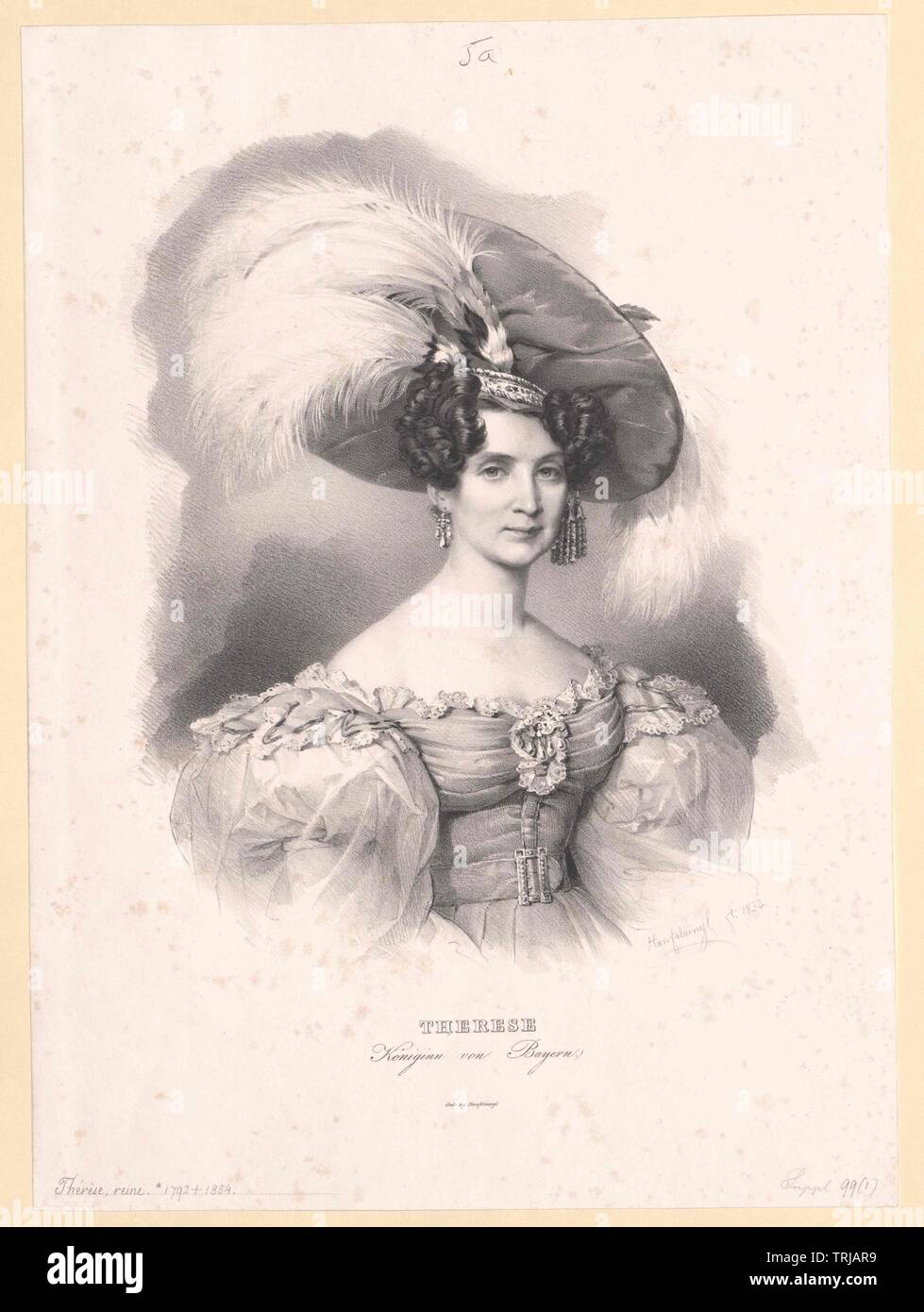 Therese, princess of Saxe-Hildburghausen (1792-1854), , Additional-Rights-Clearance-Info-Not-Available Stock Photo