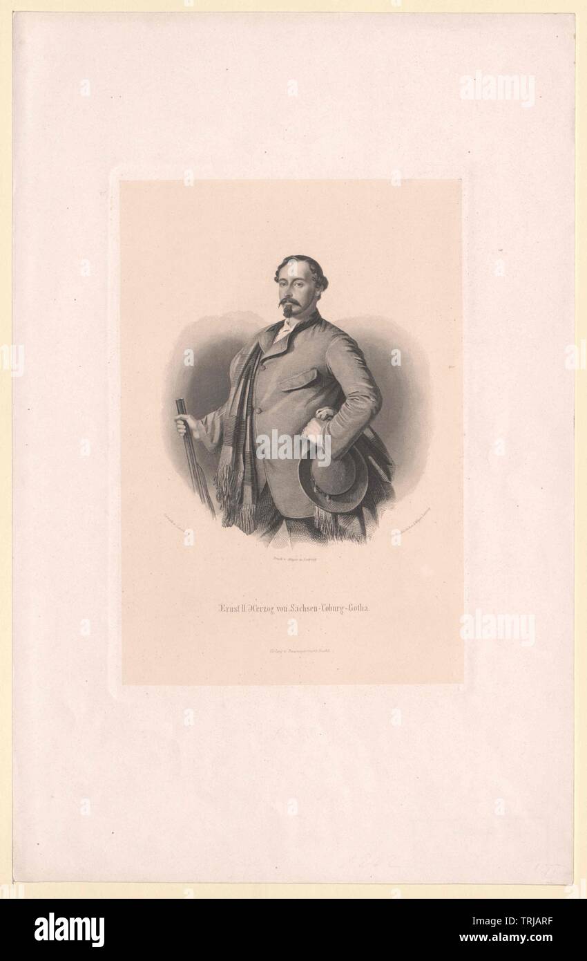 Ernest II, Duke of Saxe-Coburg-Gotha, Additional-Rights-Clearance-Info-Not-Available Stock Photo