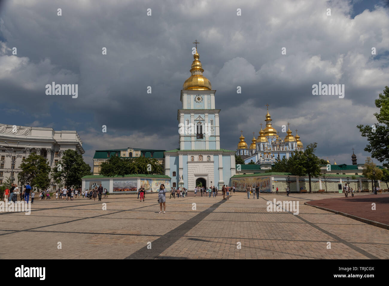 Bell Tower, St. Michael's Golden-Domed Monastery Kiev, Ukraine Stock Photo