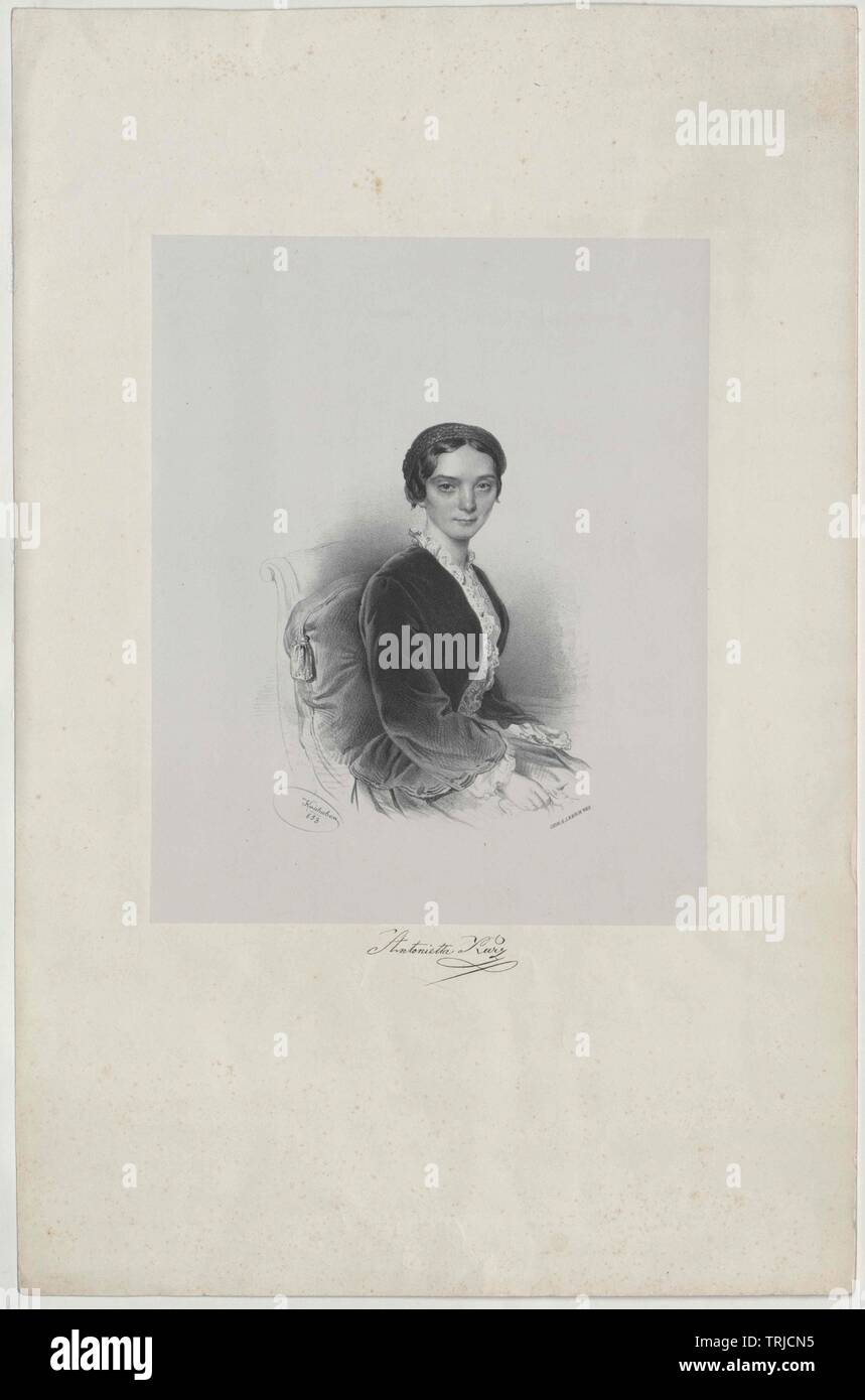 brief, Antonietta, lived circa 1850, Additional-Rights-Clearance-Info-Not-Available Stock Photo