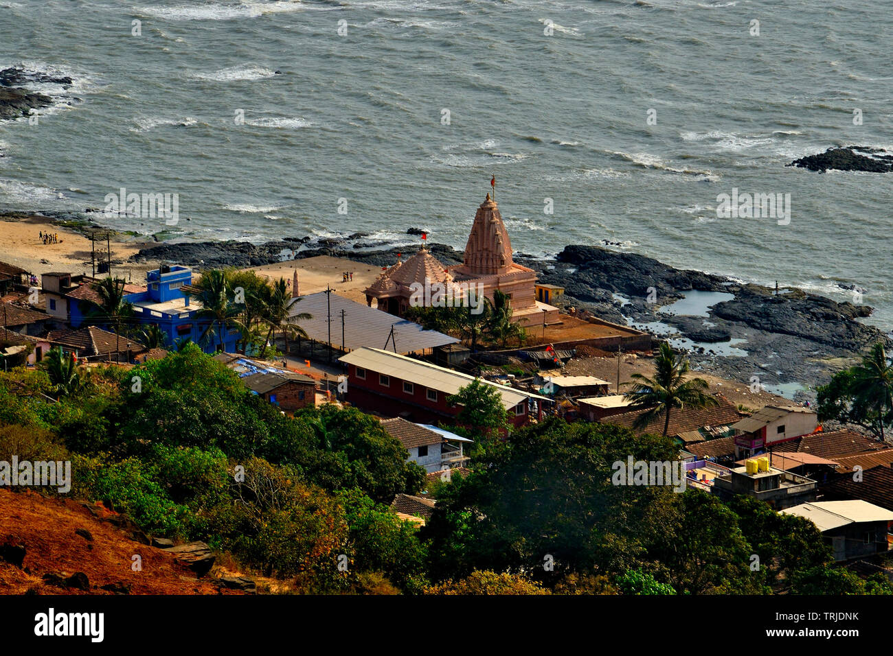 Village near Anjarle Beach, Konkan, Maharashtra, India Stock Photo - Alamy