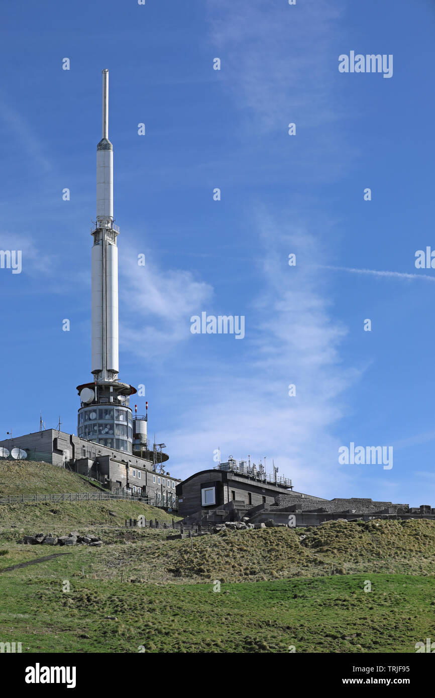 the puy de dome volcano summit. Auvergne, France, Europe Stock Photo